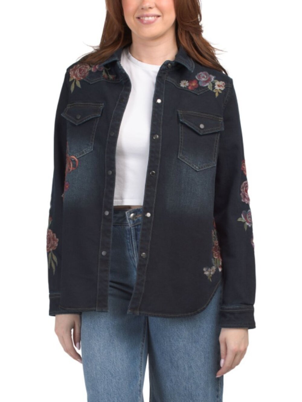 DRIFTWOOD JEANS Lana Bows And Roses Denim Jacket